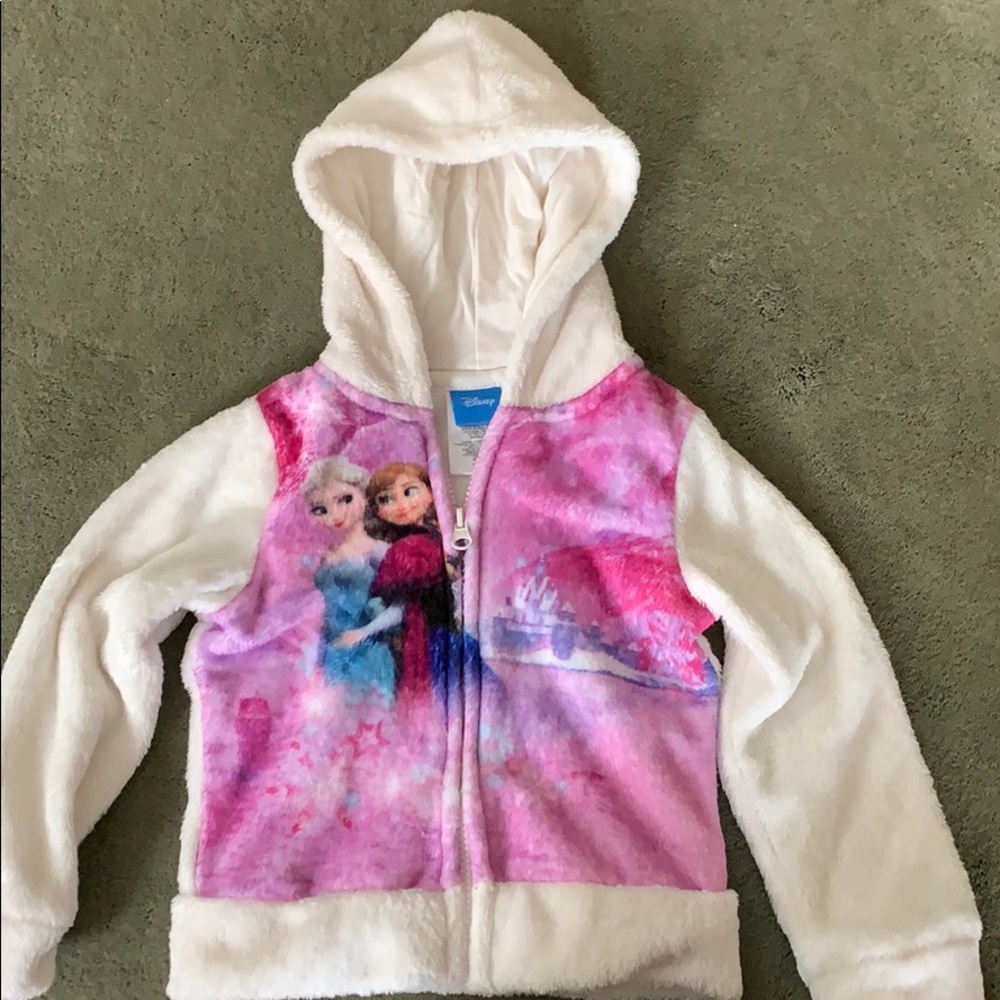 Disney Frozen zip up hooded sweatshirt.